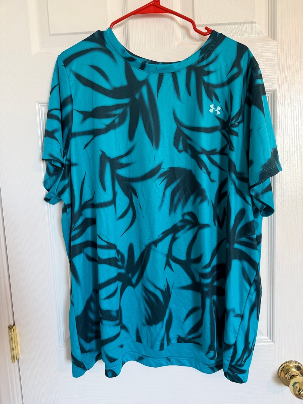 Under Armour Teal Athletic Tee with Black Accents